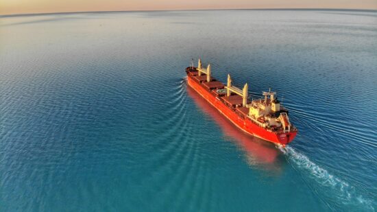 The bulk freighter, Federal Beaufort, leaves the St. Clair River and heads out into Lake Huron.